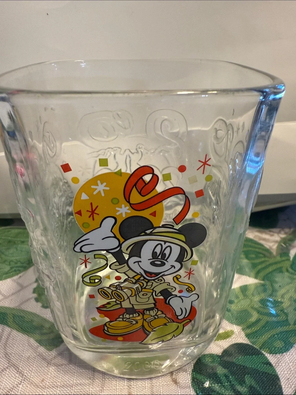 Disney Mickey Explorer Glass Tumbler . McDonald’s series year 2000.